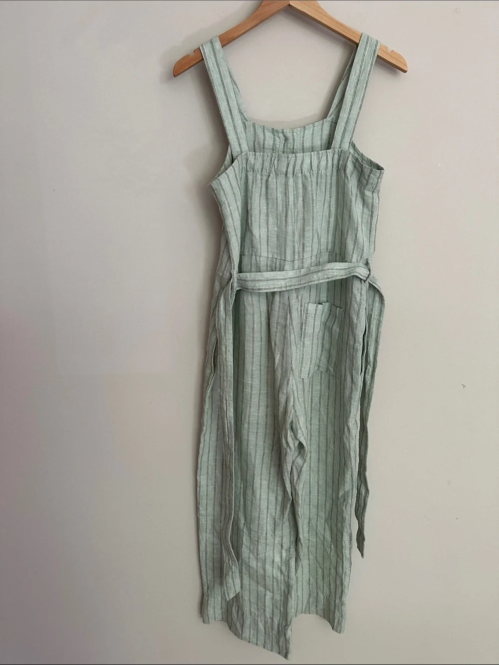 Everlane Linen Picnic Jumpsuit Seafoam